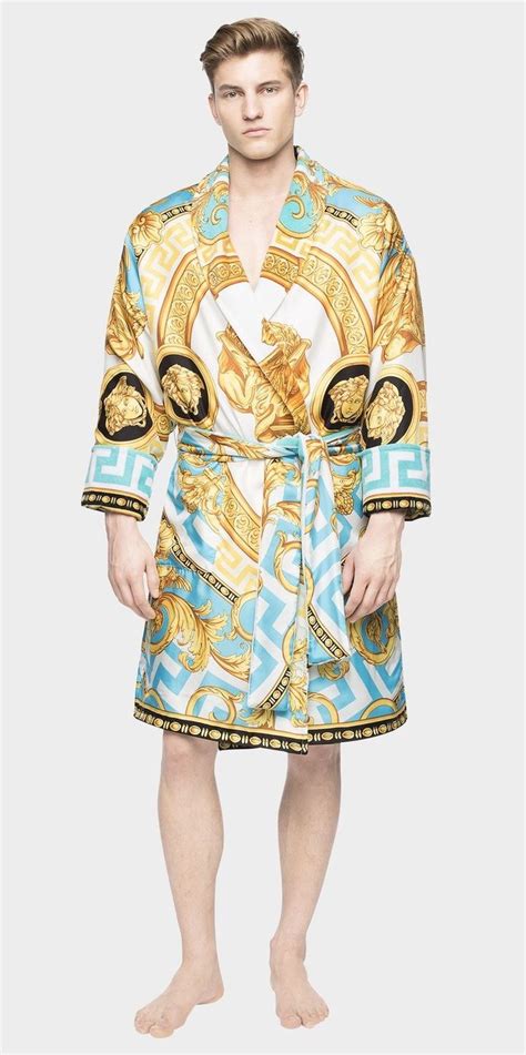 versace silk robe women& 39|versace signature silk robe.